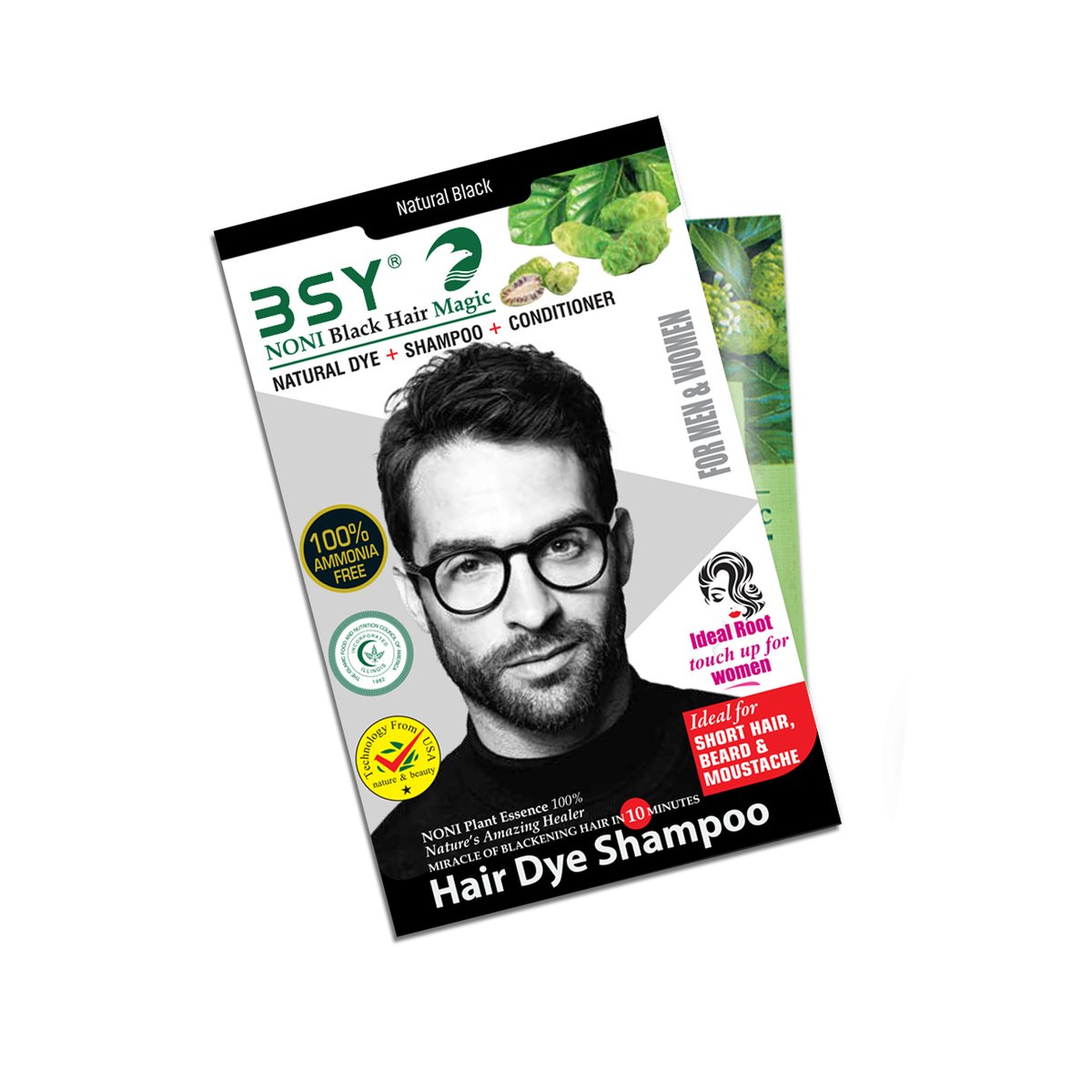 Buy BSY Hair Dye Shampoo Natural Black 12 ml Online at Best Price | Permanent Colorants | Lulu Kuwait in UAE