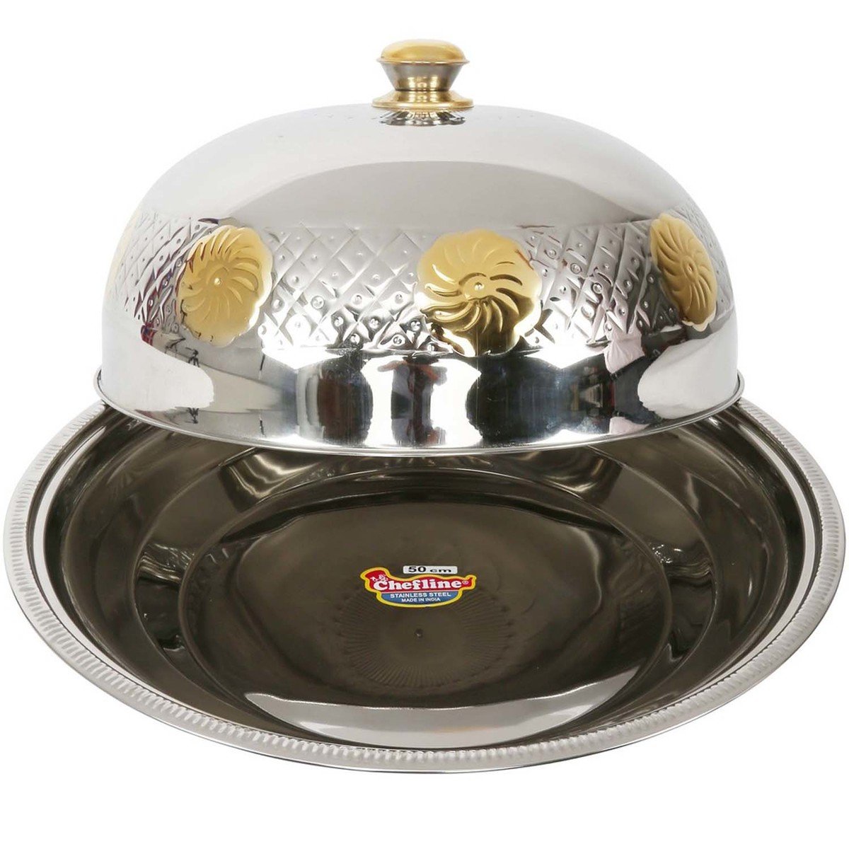 Chefline Stainless Steel Deluxe Round Cozy Gold 50cm