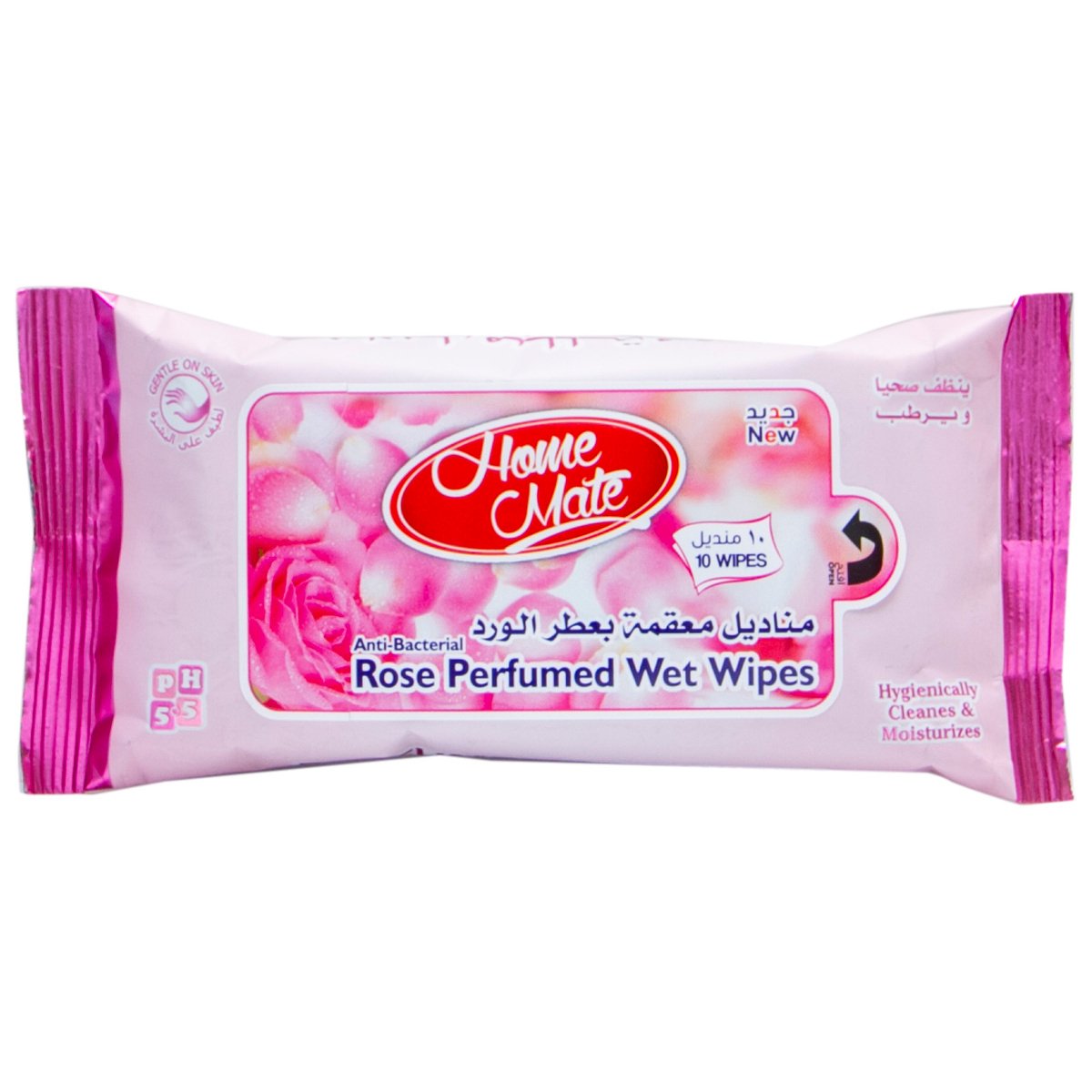 Buy Home Mate Rose Perfumed Wet Wipes 10pcs Online at Best Price | Travel Tissue &Wipes | Lulu Kuwait in Kuwait