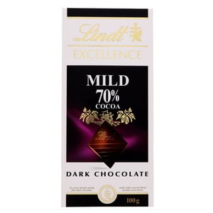 Buy Lindt Excellence Mild 70% Cocoa Dark Chocolate 100 g Online at Best Price | Covrd Choco.Bars&Tab | Lulu UAE in Saudi Arabia