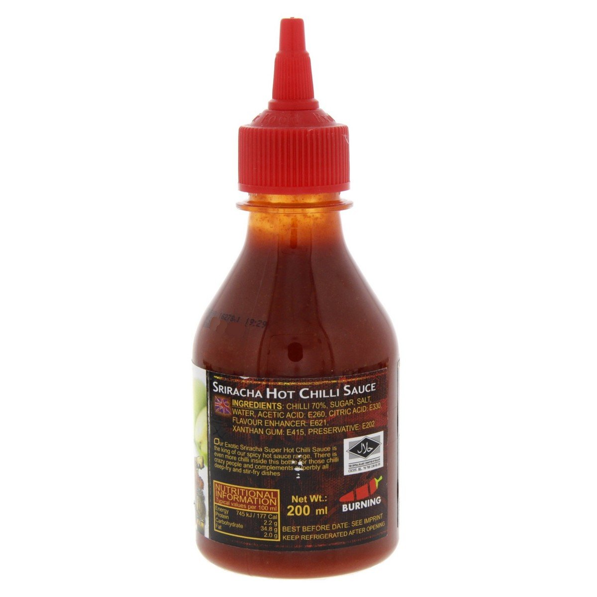 Exotic Food Sriracha Super Hot Chilli Sauce 200 ml