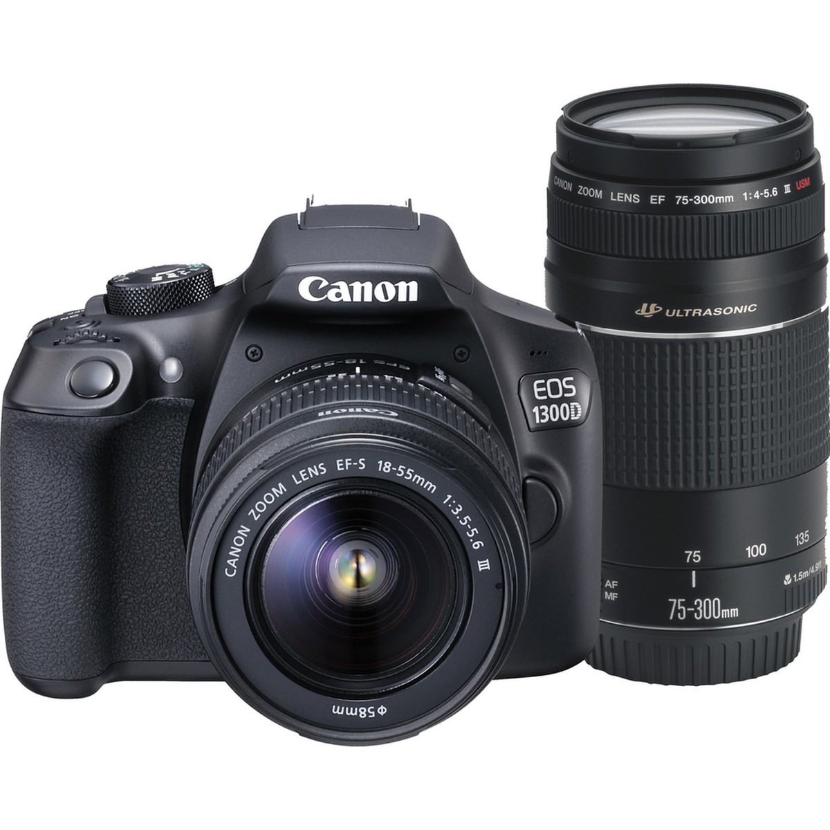 Canon DSLR Camera EOS1300D 18-55mm + 75-300mm Lens