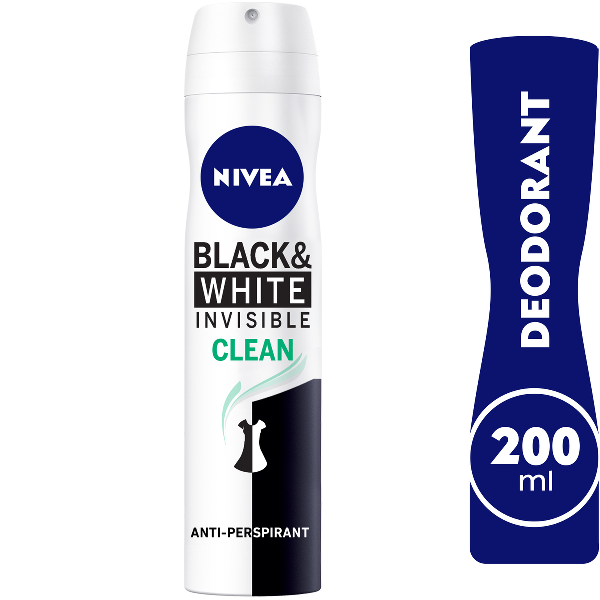 Nivea Invisible For Black And White Clean 200 ml