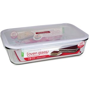 Lock & Lock Oven Glass Dish 3.6Ltrs With Lid