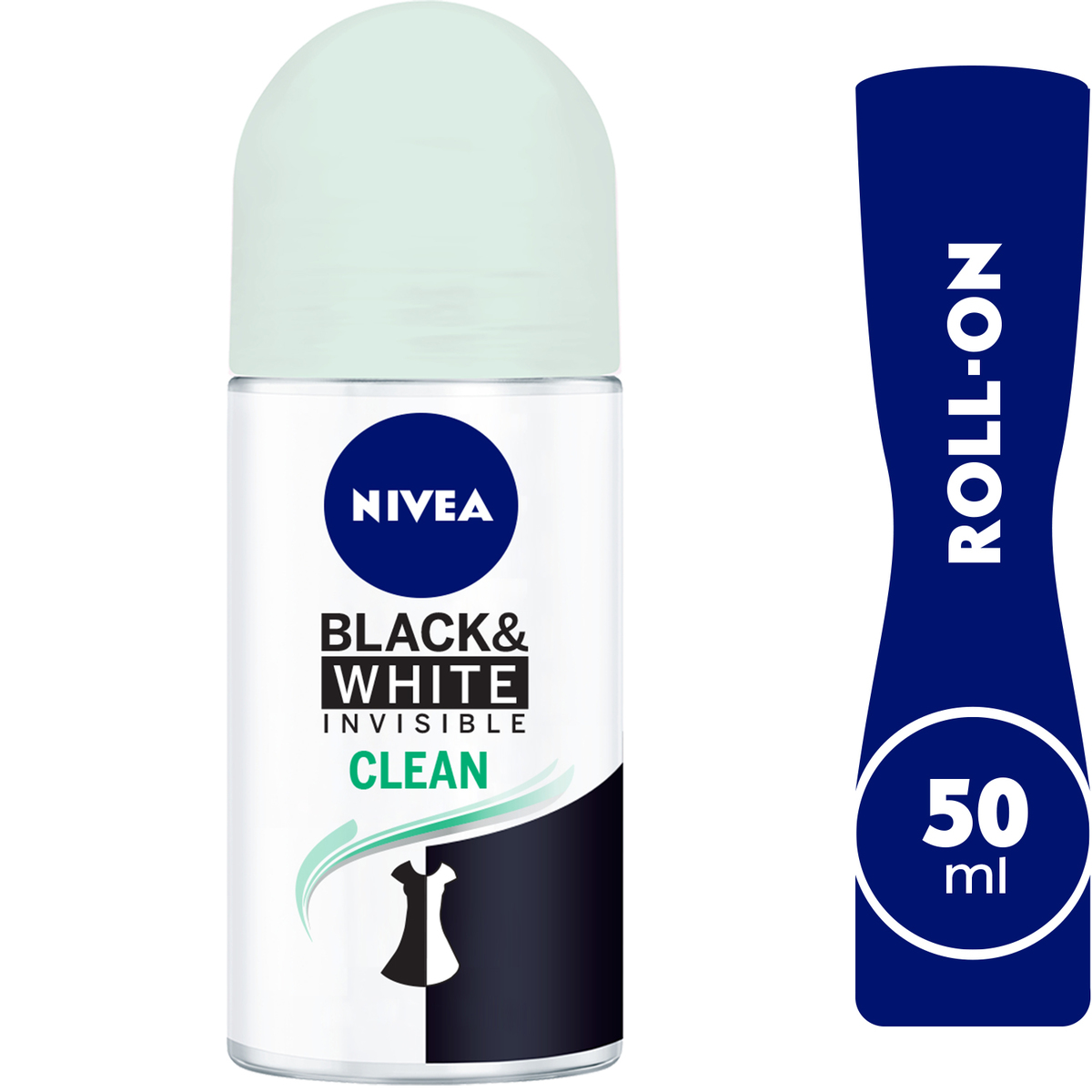 Nivea Women Anti-Perspirant Roll On Invisible For Black & White Clean 50 ml