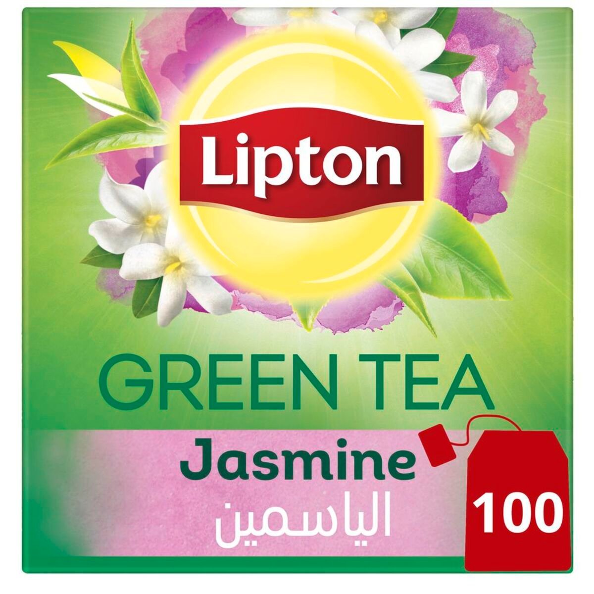ليبتون شاي أخضر بالياسمين 100 كيس شاي