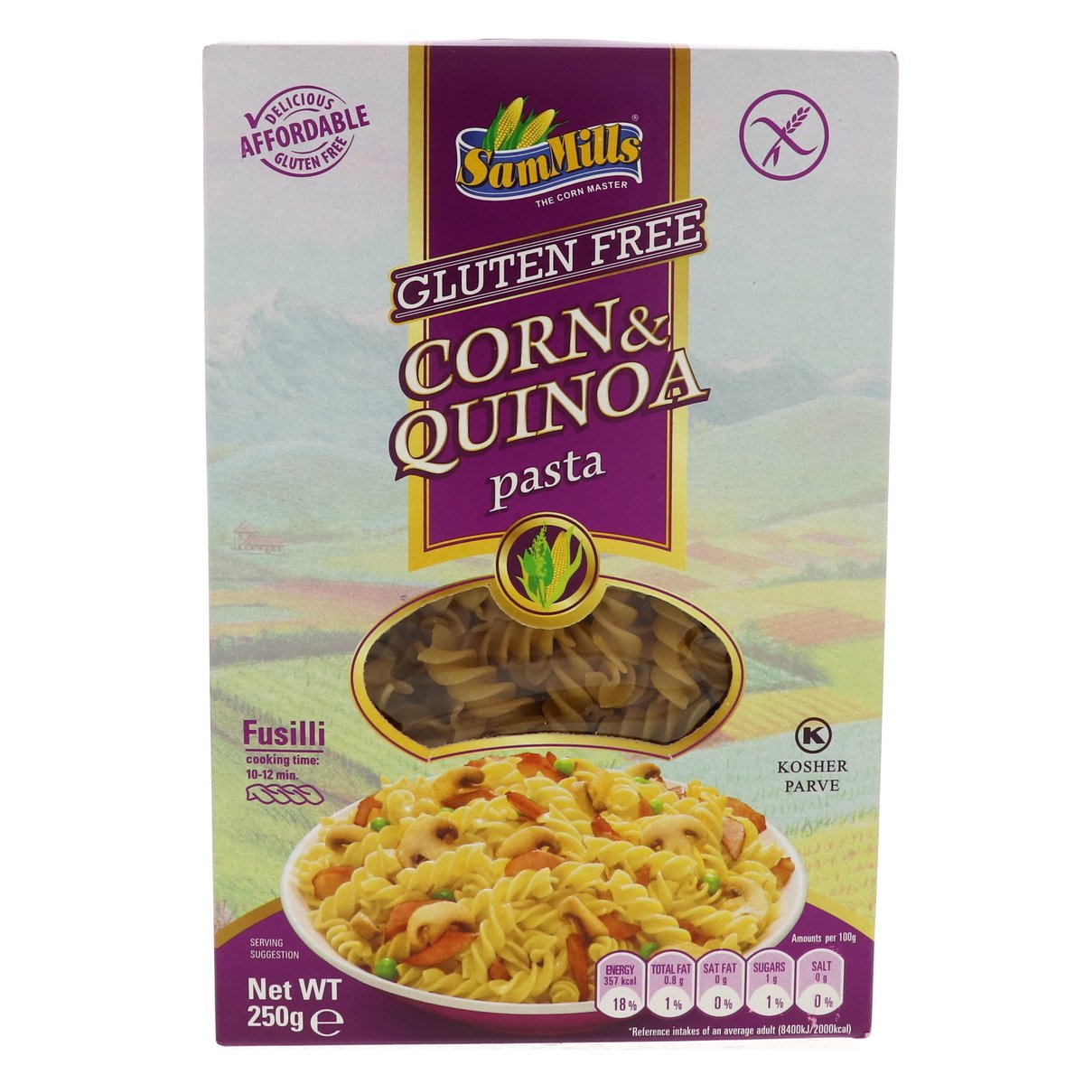 Sam Mills Corn & Quinoa Fusilli Pasta Gluten Free 250g