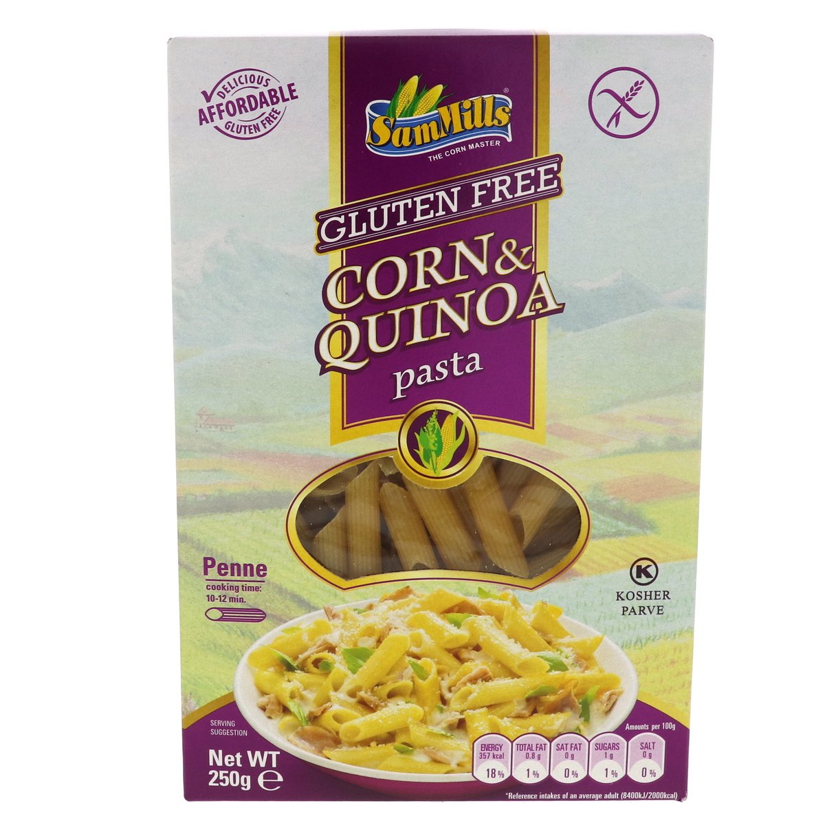 Sam Mills Corn & Quinoa Penne Pasta Gluten Free 250g