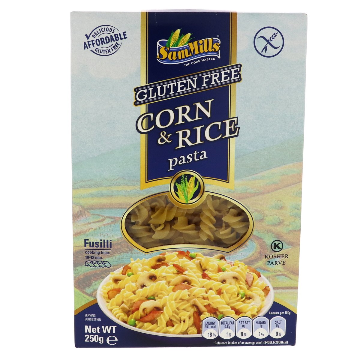 Sam Mills Corn & Rice Fusilli Pasta Gluten Free 250 g