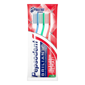 Pepsodent Tooth Brush Brilian Soft 3s