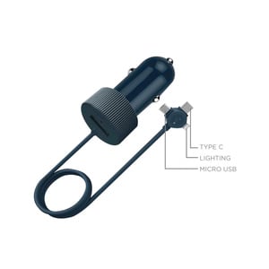Smart Car Charger + 3 in1 Cable CC01