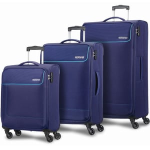 American Tourister Jamaica 4Wheel Soft Trolley 3Pc Set Assorted Color