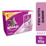 Whiskas Purrfectly Fish with Shrimp, Pouch Multipack 85g x 10 +2free