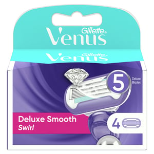 Gillette Venus Deluxe Smooth Swirl Women's Razor Blade Refills 4pcs