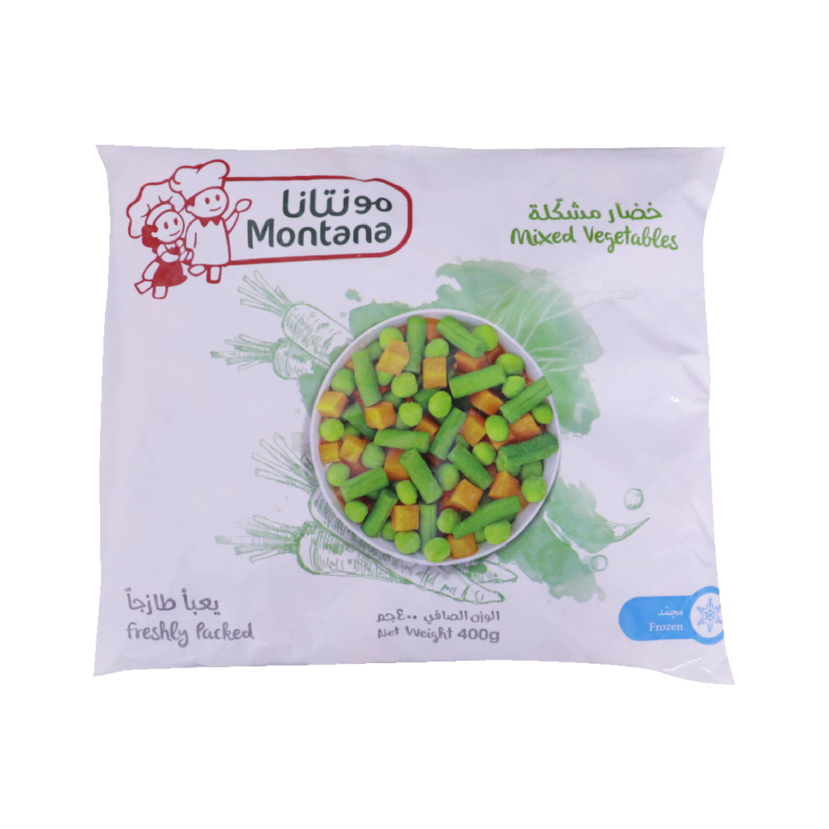 اشتري قم بشراء مونتانا خضروات مشكلة مجمدة 400 جم Online at Best Price من الموقع - من لولو هايبر ماركت Mix Vegetable في السعودية