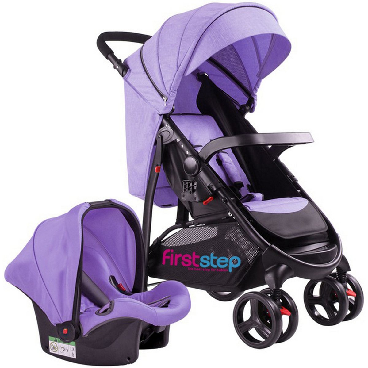 First Step Baby Stroller With Car Seat 6798ZY Purple