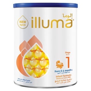 اشتري قم بشراء Illuma Infant Formula Stage 1 From 0-6 Months 400 g Online at Best Price من الموقع - من لولو هايبر ماركت Bab.MilkPwdr&Formula في الامارات