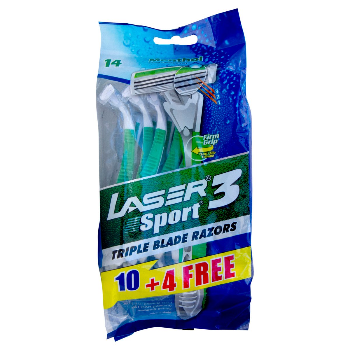 Laser Sport 3 Triple Blade Razors 10 + 4