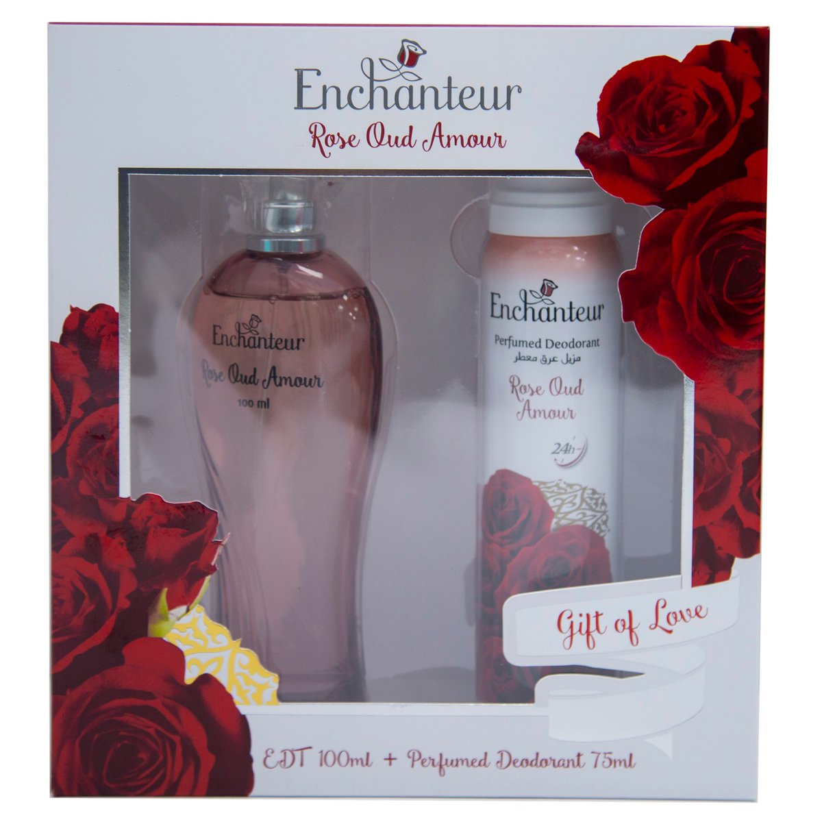 Enchanteur EDT Rose Oud 100 ml + Body Mist 75 ml