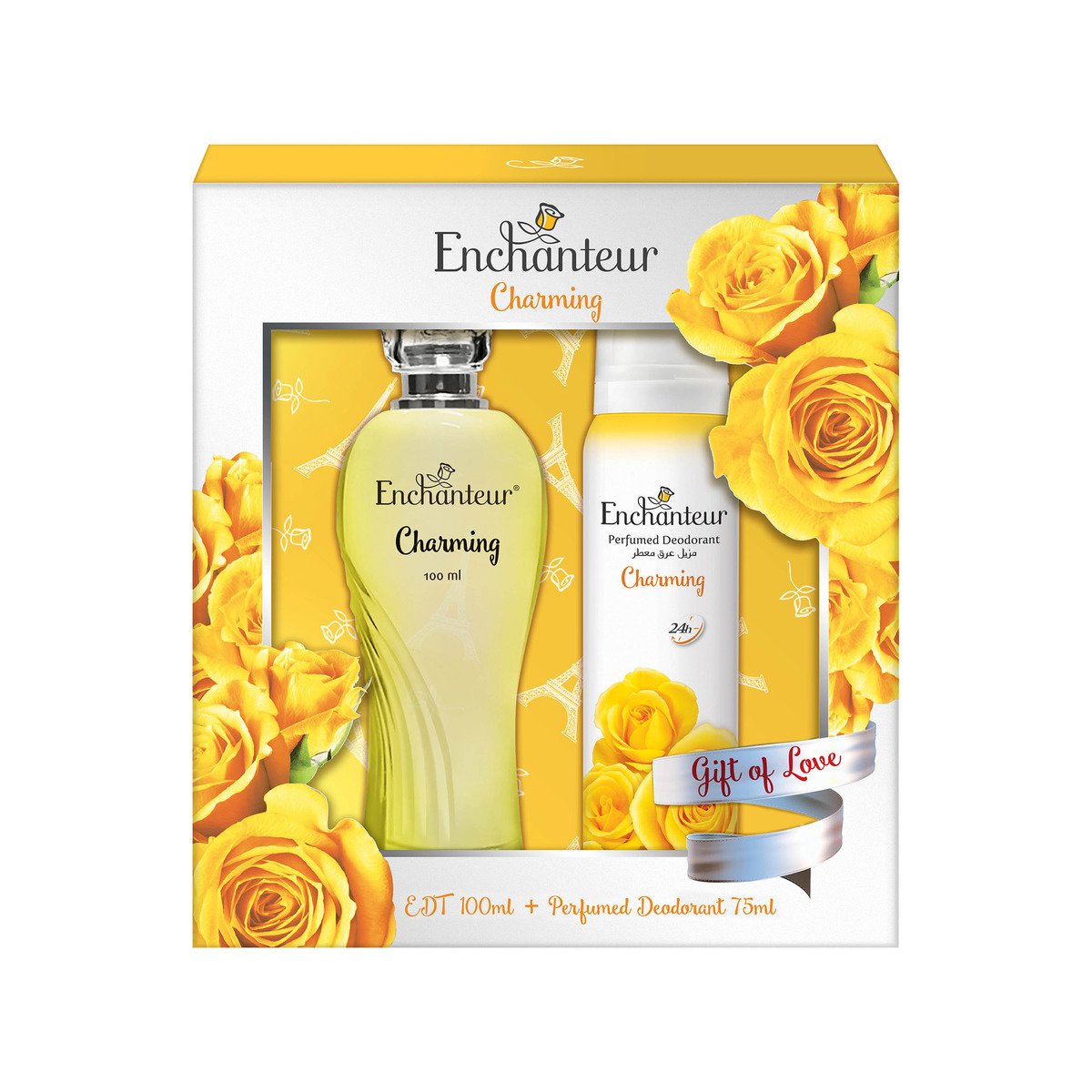 Enchanteur EDT Charming 100 ml + Perfumed Deodorant 75 ml
