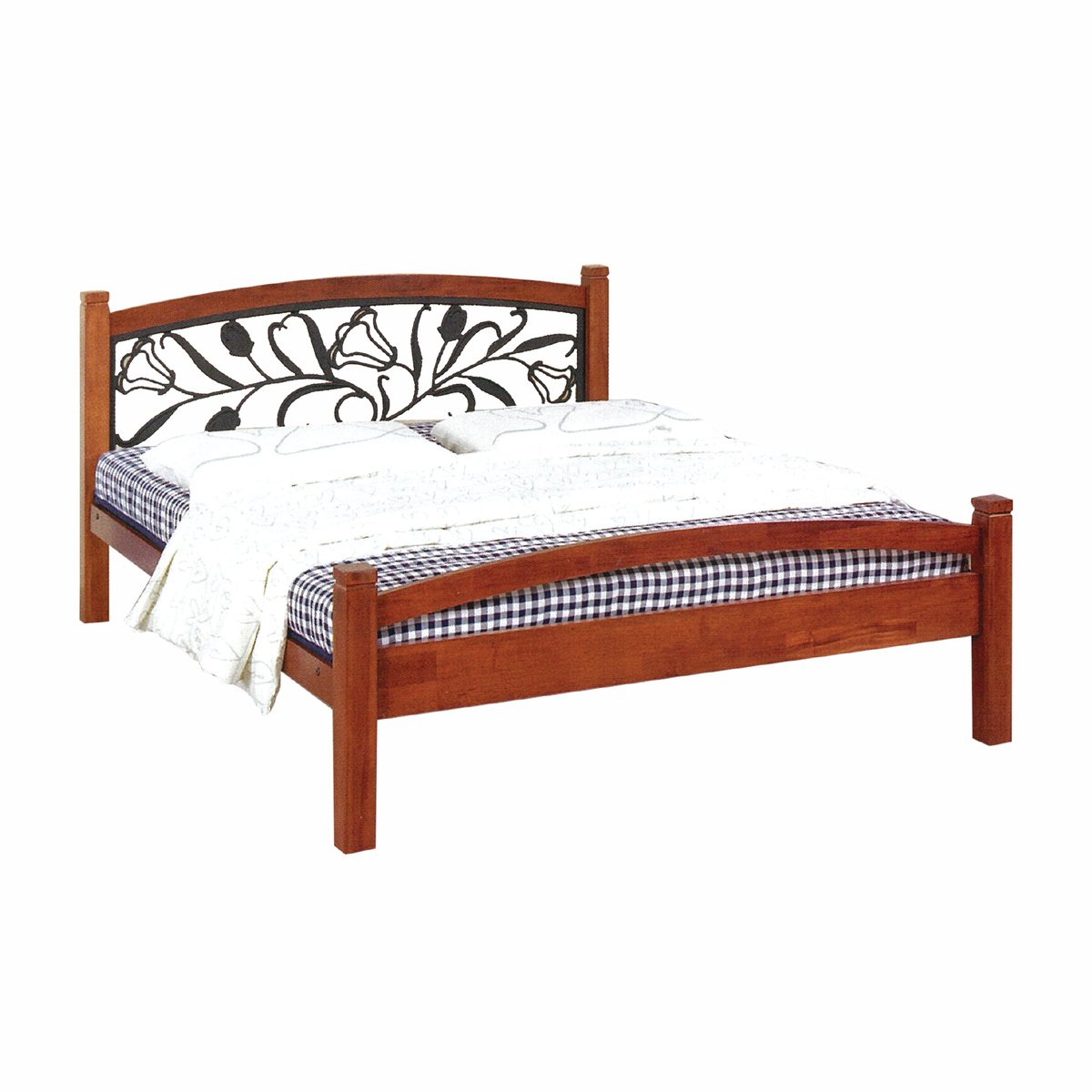 Tube Home Wood Bed Frame Queen TLP-D1