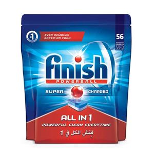 Finish Dishwasher Detergent All in One Tabs Regular 56pcs