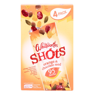Whitworths Shots Orange & Chocolate Seed 4 x 25g