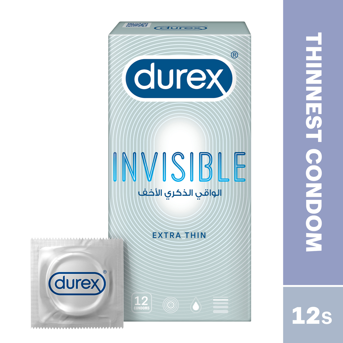 Durex Invisible Extra Thin Condom 12 pcs