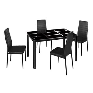 Home Style Glass Dining Table + 4Chairs MF9034 Assorted