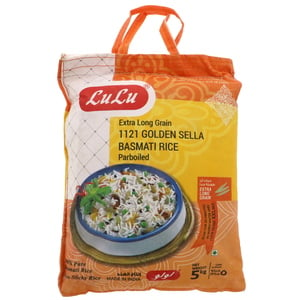 Buy LuLu 1121 Golden Sella Basmati Rice Extra Long Grain 5 kg Online at Best Price | Basmati | Lulu Kuwait in Kuwait