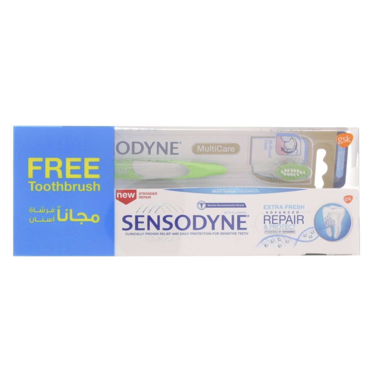 Sensodyne Toothpaste Extra Fresh Advanced Repair 75 ml + Toothbrush Assorted Color