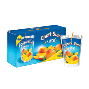 اشتري قم بشراء Capri Sun Mango Juice Value Pack 10 x 200 ml Online at Best Price من الموقع - من لولو هايبر ماركت Fruit Drink Tetra في الكويت