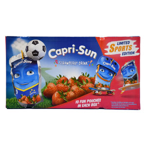 اشتري قم بشراء Capri Sun Strawberry Juice Value Pack 10 x 200ml Online at Best Price من الموقع - من لولو هايبر ماركت Fruit Drink Tetra في الكويت