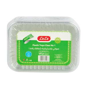 LuLu Clear Plastic Trays Clear No.1 500g