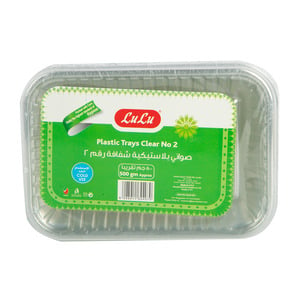 LuLu Clear Plastic Trays Clear No.2 500g