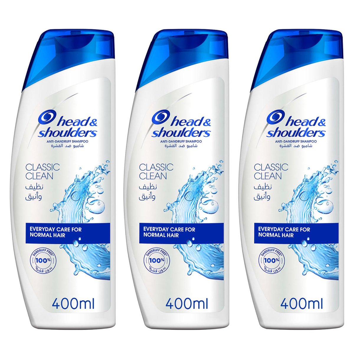 Head & Shoulders Classic Clean Anti-Dandruff Shampoo 3 x 400ml Online at  Best Price | Shampoo | Lulu UAE