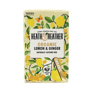 Heath & Heather Organic Lemon & Ginger Tea 20 x 30g