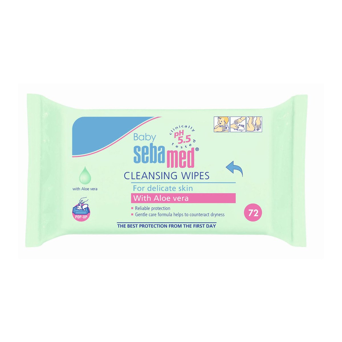 Sebamed Baby Cleansing Wipes With Aloe Vera 72pcs