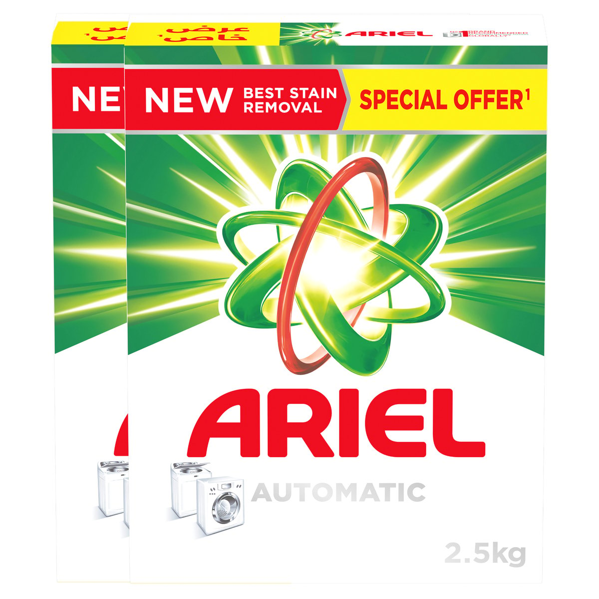 Buy Ariel Automatic Powder Laundry Detergent Original Scent 2 x 2.5kg Online at Best Price | Front load washing powders | Lulu UAE in Kuwait