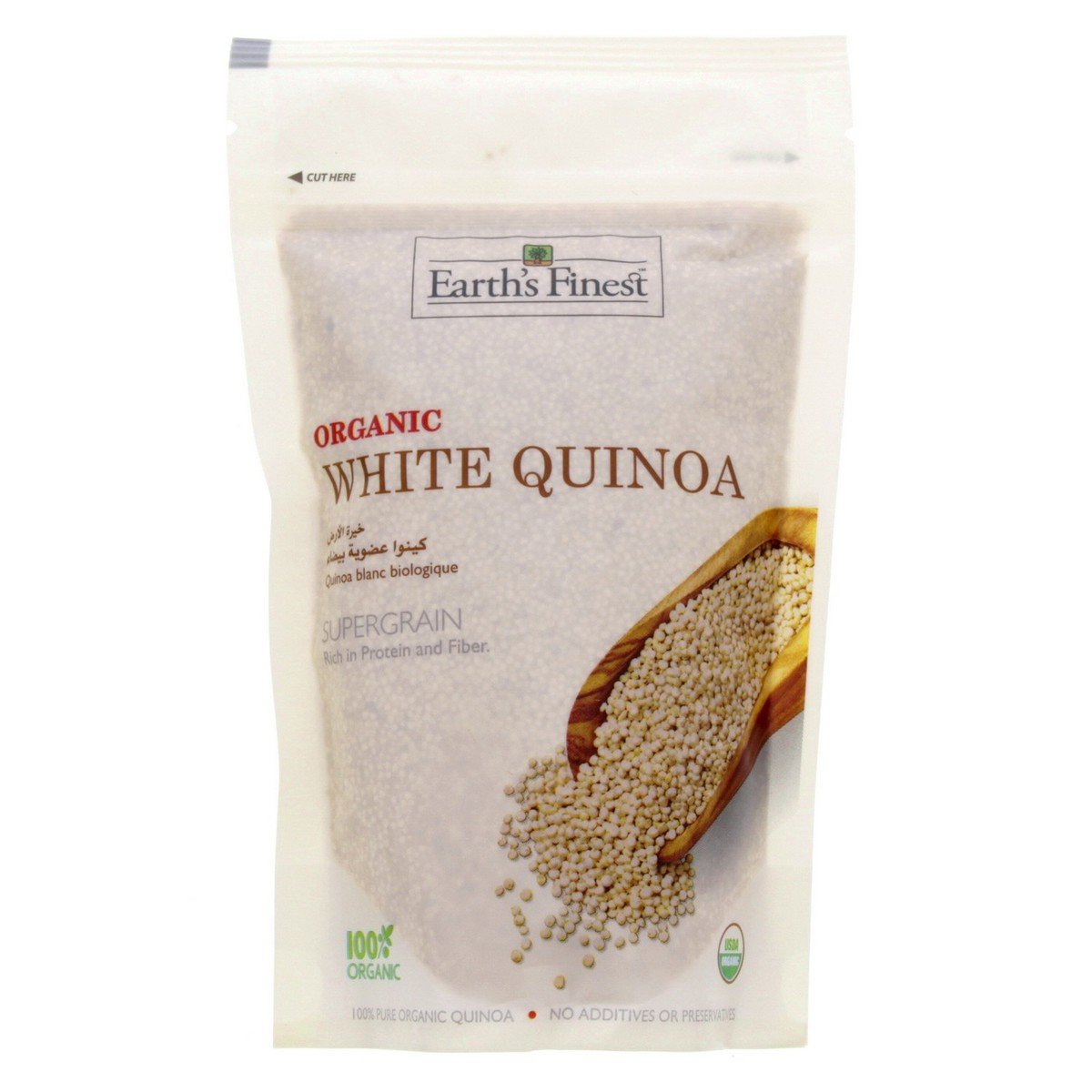 Buy Earths Finest Organic White Quinoa 340 g Online at Best Price | Organic Food | Lulu UAE in UAE