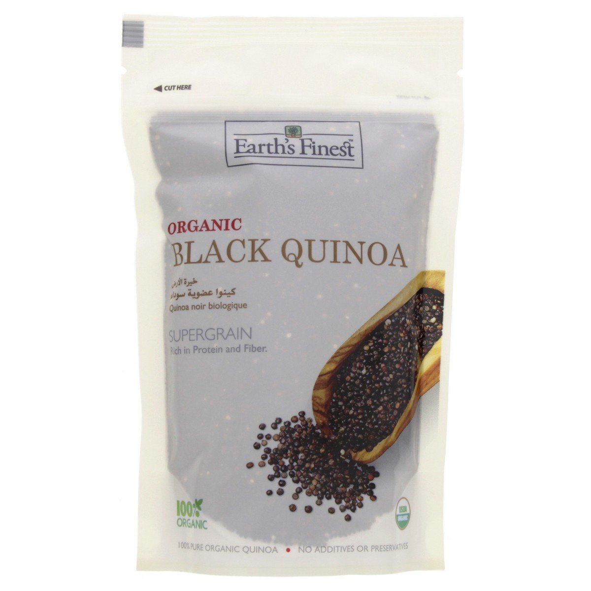Buy Earths Finest Organic Black Quinoa 340 g Online at Best Price | Organic Food | Lulu UAE in UAE