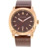 Giordano Mens Analog Watch Brown Strap With Brown Dial 1789-06