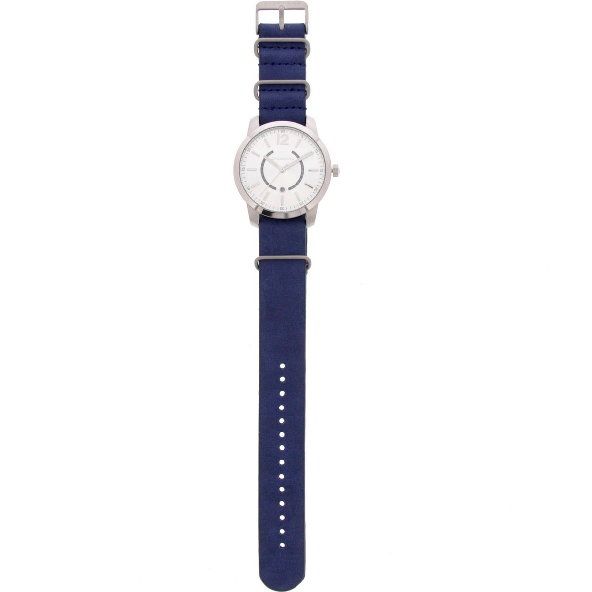 Giordano Men's Analog Watch Blue Strap With White Dial 1791-02