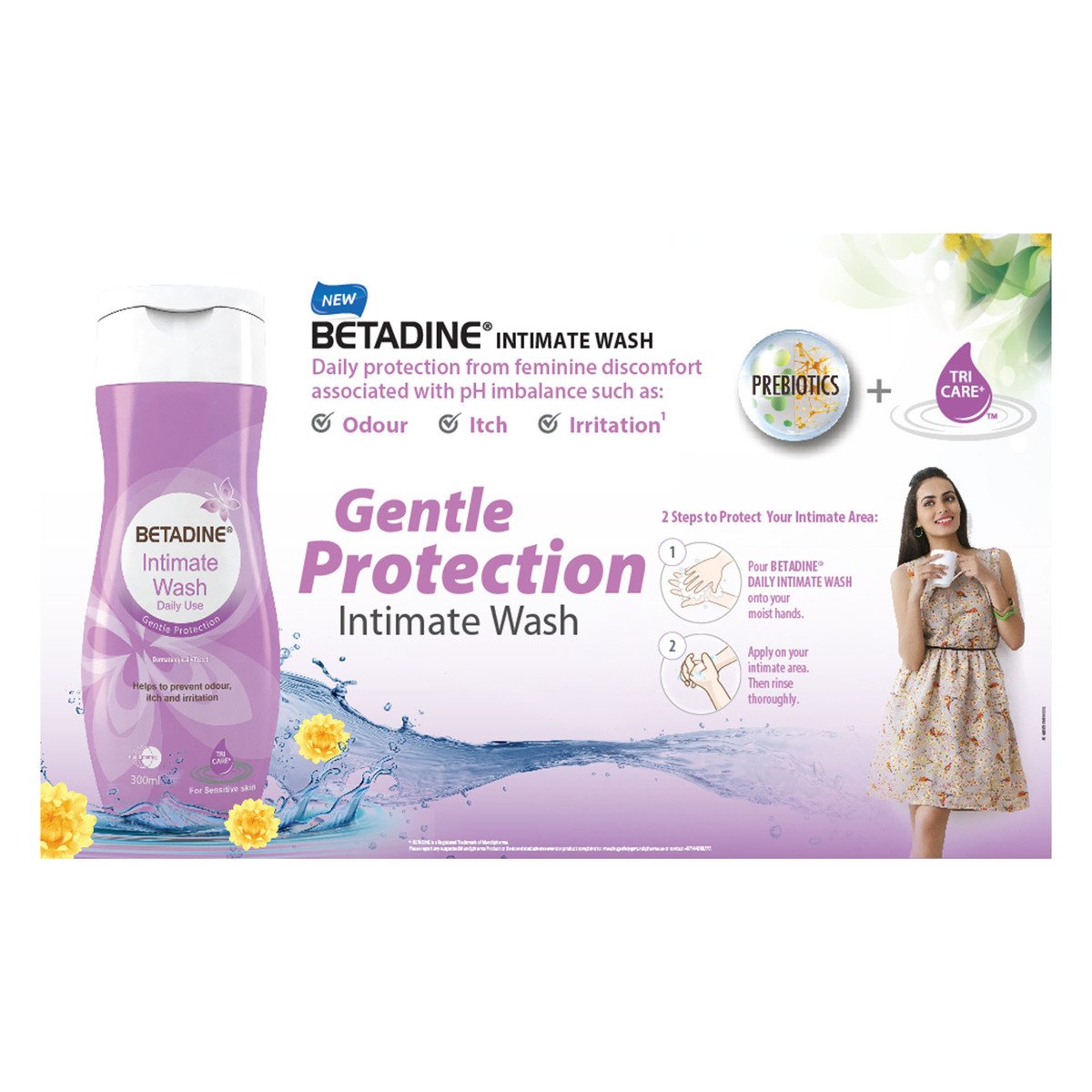 Betadine Intimate Wash with Gentle Protection 300ml