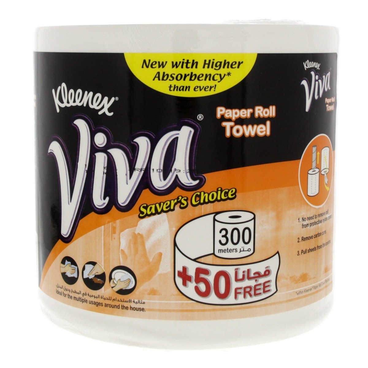 Kleenex Viva Paper Roll Towel 300m + 50m Free