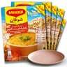 Maggi Tomato & Beef Flavor Oat Soup 5 X 65g + Saucer