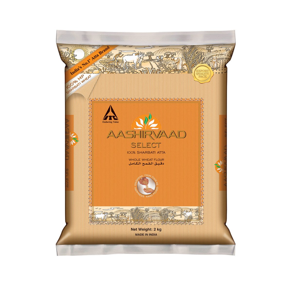 Aashirvaad Whole Wheat Flour Select Sharbati Atta 2kg