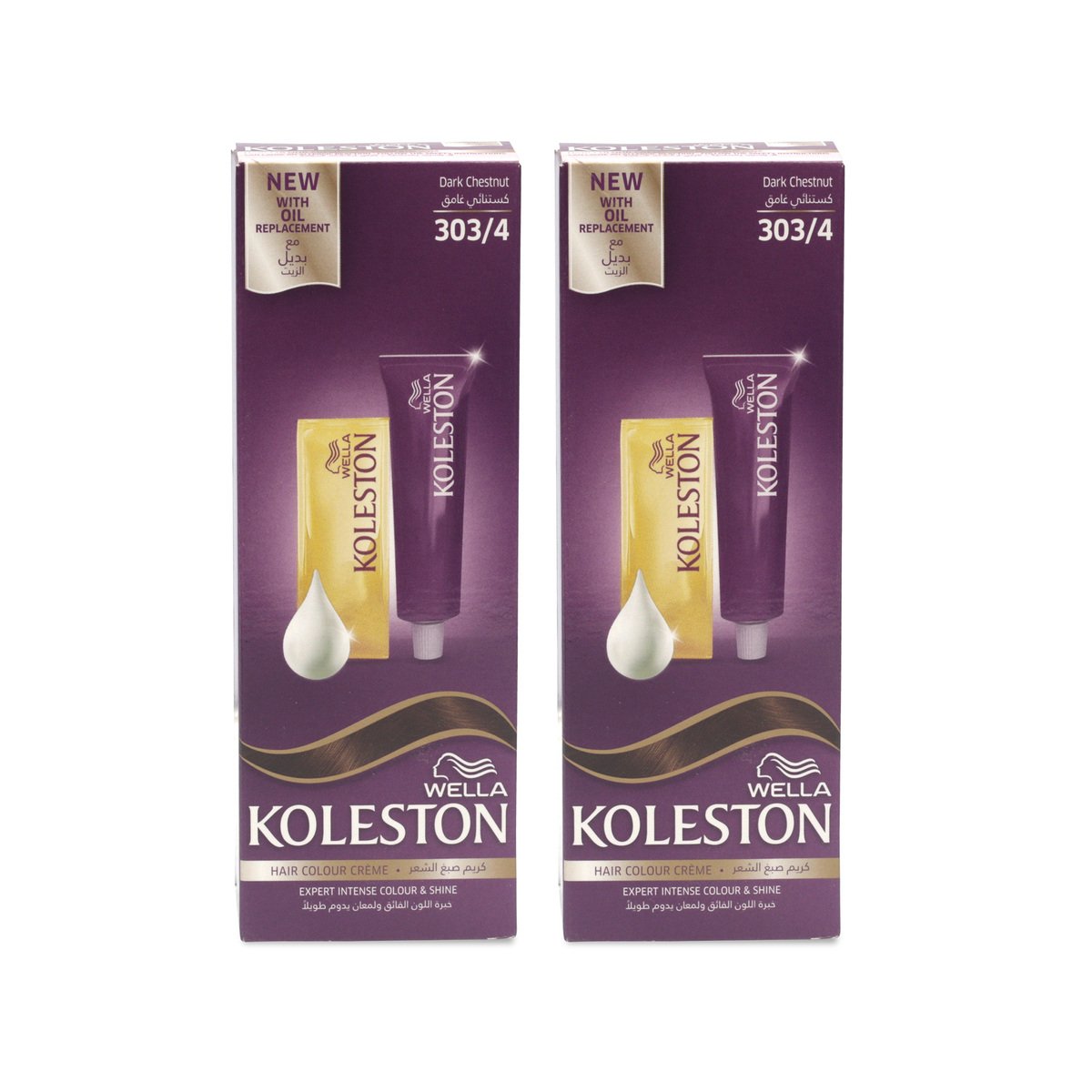Koleston Hair Dye 303/4 Dark Chestnut 2 x 50ml