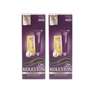 Koleston Hair Dye 304/0 Medium Brown 2 x 50ml