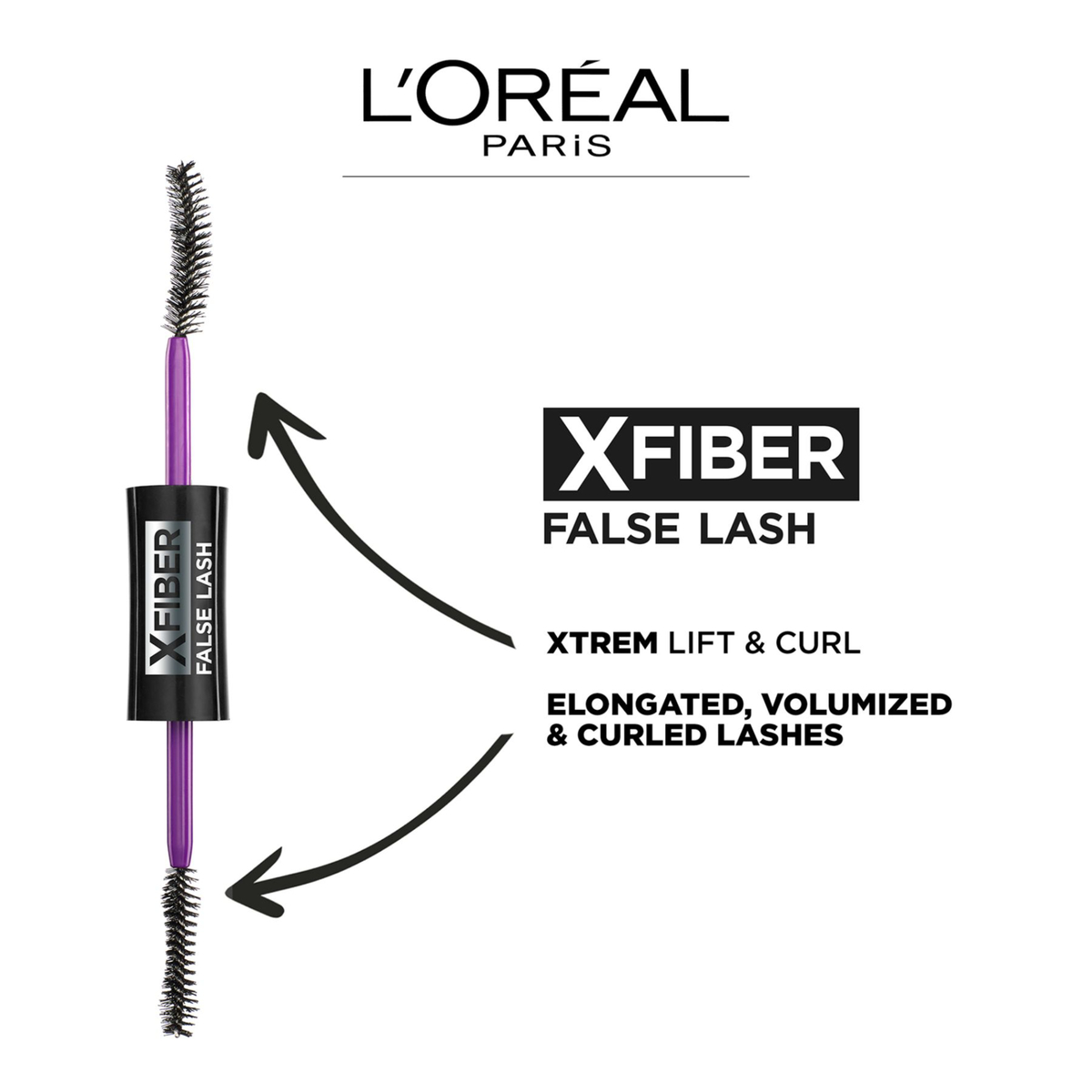 L'Oreal Paris Mascara False Lash X Fiber 01 Black 1pc